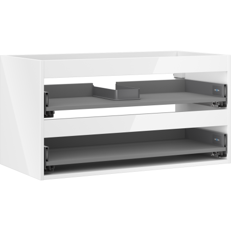 Mexen Box-A cabinet body for washbasin 90 cm, 2 drawers, white gloss - 91AX0-0900-470-2-00