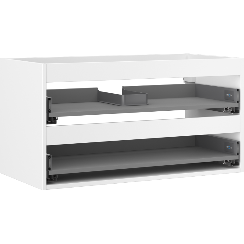 Mexen Box-A 90 cm Under Sink Cabinet Body, 2 Drawers, White Matte - 91AX0-0900-470-2-01