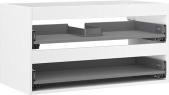 Mexen Box-A 90 cm Vanity Cabinet Body, 2 Drawers, Matte White - 91AX0-0900-470-2-01