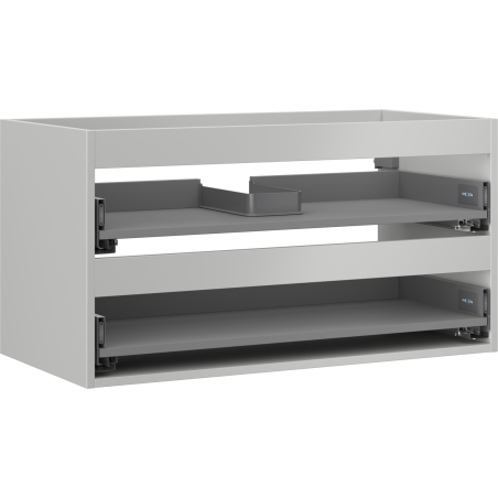 Mexen Box-A cabinet unit for a 90 cm washbasin, 2 drawers, grey matte - 91AX0-0900-470-2-62