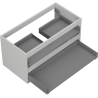Mexen Box-A cabinet body for washbasin 90 cm, 2 drawers, gray matte - 91AX0-0900-470-2-62