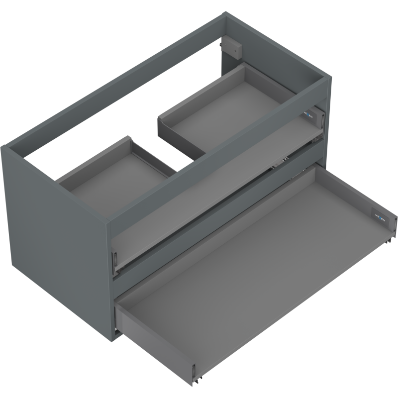 Mexen Box-A cabinet body for washbasin 90 cm, 2 drawers, matte graphite - 91AX0-0900-470-2-66