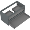 Mexen Box-A cabinet under-sink corpus 90 cm, 2 drawers, matte graphite - 91AX0-0900-470-2-66