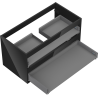 Mexen Box-A cabinet base 90 cm, 2 drawers, black gloss - 91AX0-0900-470-2-70