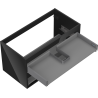 Mexen Box-A cabinet base 90 cm, 2 drawers, black gloss - 91AX0-0900-470-2-70