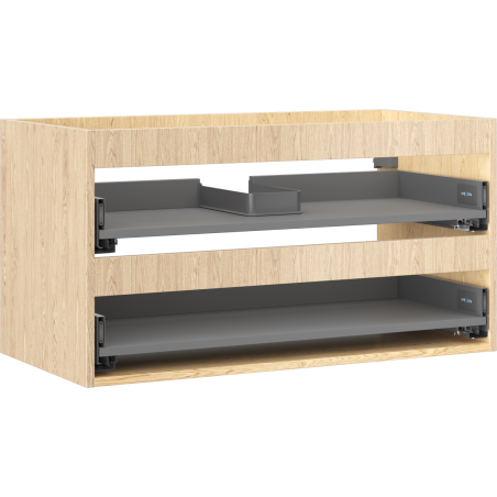 Mexen Box-A Cabinet Body for Washbasin 90 cm, 2 Drawers, Oak - 91AX0-0900-470-2-81