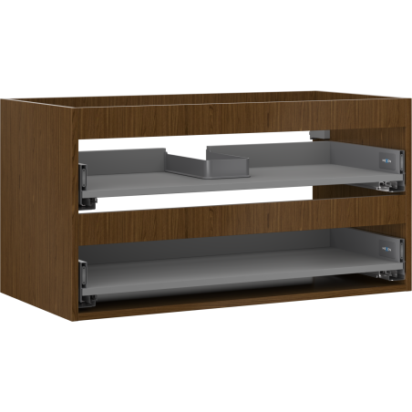 Mexen Box-A cabinet under-sink frame 90 cm, 2 drawers, walnut - 91AX0-0900-470-2-86