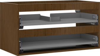 Mexen Box-A cabinet under-sink frame 90 cm, 2 drawers, walnut - 91AX0-0900-470-2-86