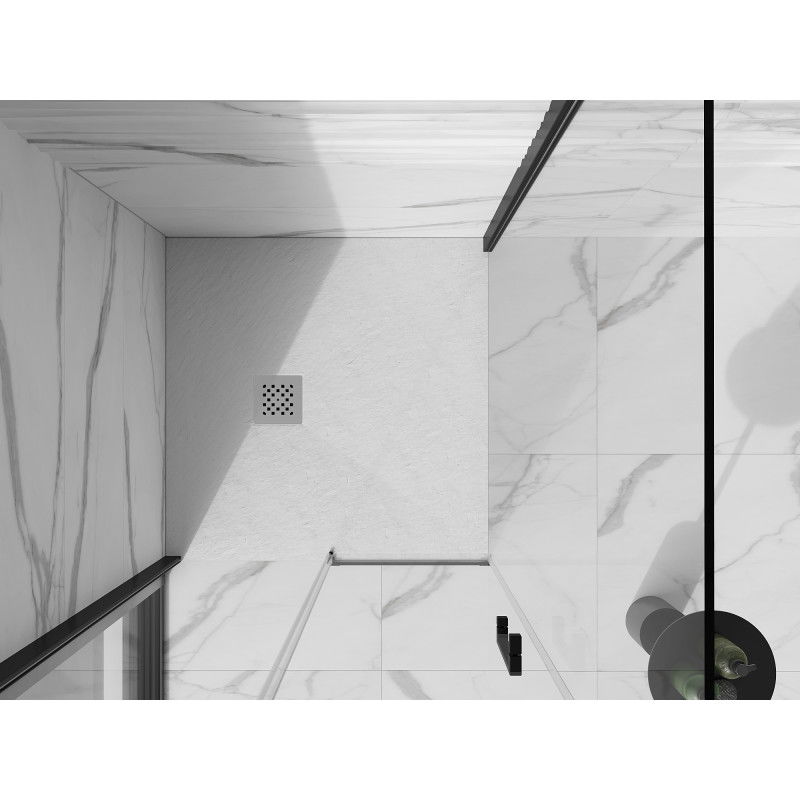 Mexen Stone+ composite square shower tray 100 x 100 cm, white - 44101010