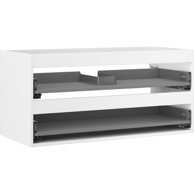Mexen Box-A 100 cm Vanity Cabinet Frame, 2 Drawers, Matte White - 91AX0-1000-470-2-01
