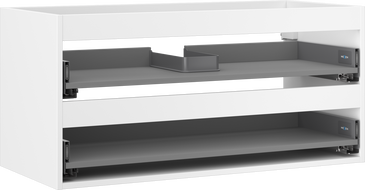 Mexen Box-A 100 cm Vanity Cabinet Frame, 2 Drawers, Matte White - 91AX0-1000-470-2-01