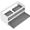 Mexen Box-A 100 cm Vanity Cabinet Frame, 2 Drawers, Matte White - 91AX0-1000-470-2-01