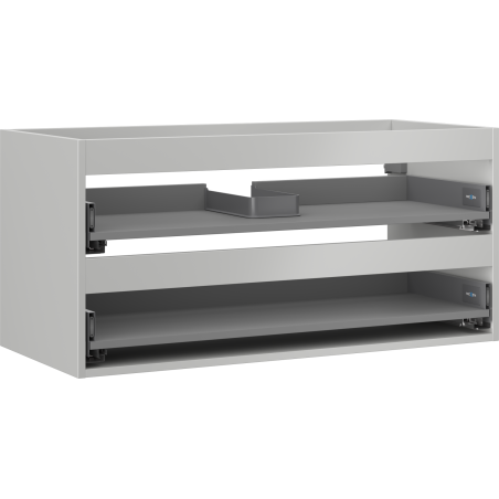 Mexen Box-A cabinet under sink 100 cm, 2 drawers, matte gray - 91AX0-1000-470-2-62