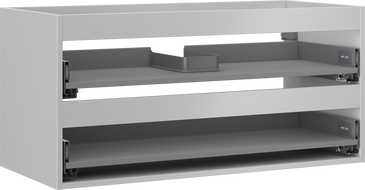 Mexen Box-A cabinet under sink 100 cm, 2 drawers, matte gray - 91AX0-1000-470-2-62