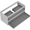 Mexen Box-A cabinet under sink 100 cm, 2 drawers, matte gray - 91AX0-1000-470-2-62