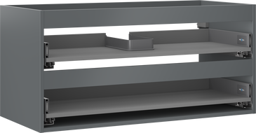 Mexen Box-A base cabinet for washbasin 100 cm, 2 drawers, matte graphite - 91AX0-1000-470-2-66
