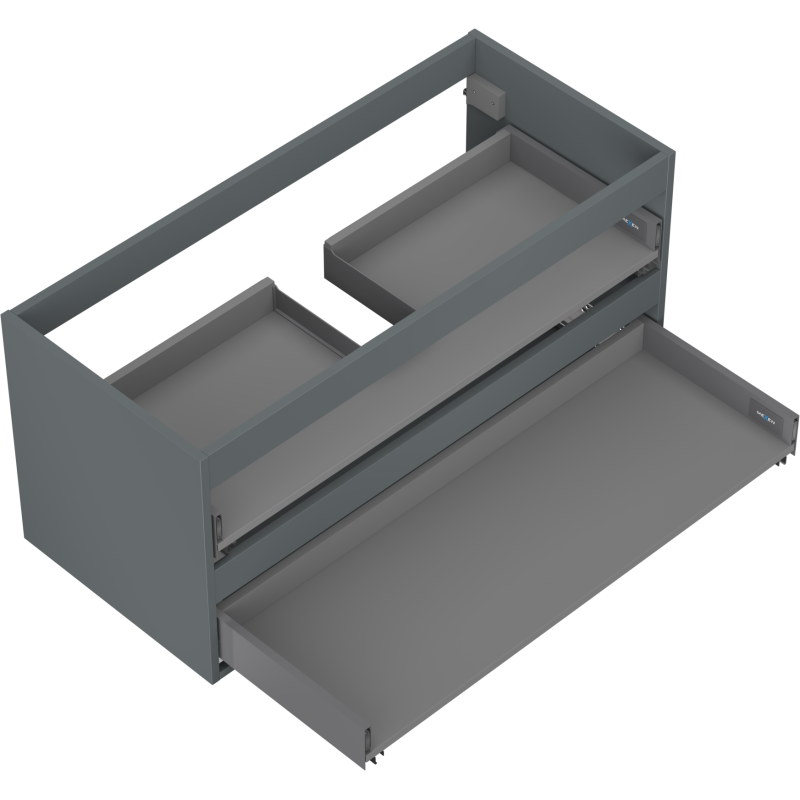 Mexen Box-A base cabinet for washbasin 100 cm, 2 drawers, matte graphite - 91AX0-1000-470-2-66
