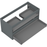 Mexen Box-A cabinet under the sink 100 cm, 2 drawers, matte graphite - 91AX0-1000-470-2-66