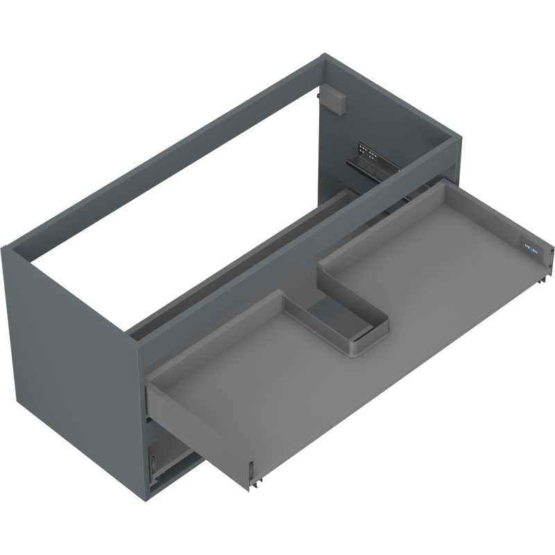 Mexen Box-A base cabinet for washbasin 100 cm, 2 drawers, matte graphite - 91AX0-1000-470-2-66