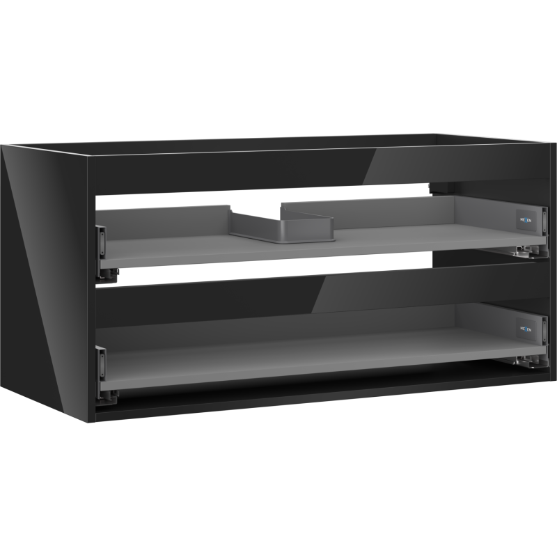 Mexen Box-A cabinet frame for washbasin 100 cm, 2 drawers, black gloss - 91AX0-1000-470-2-70