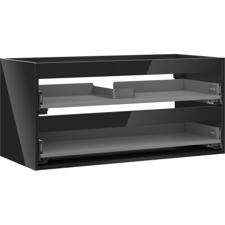 Mexen Box-A cabinet body for under-basin 100 cm, 2 drawers, black gloss - 91AX0-1000-470-2-70