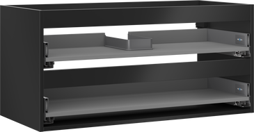 Mexen Box-A cabinet frame 100 cm, 2 drawers, matte black - 91AX0-1000-470-2-71