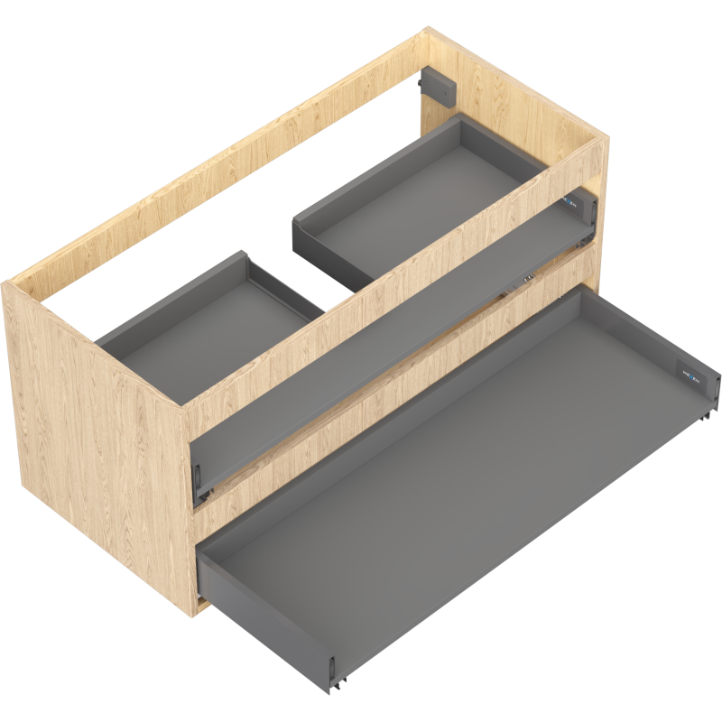 Mexen Box-A cabinet carcass for washbasin 100 cm, 2 drawers, oak - 91AX0-1000-470-2-81