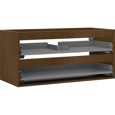 Mexen Box-A 100 cm washbasin cabinet body, 2 drawers, walnut - 91AX0-1000-470-2-86