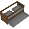 Mexen Box-A cabinet body for washbasin 100 cm, 2 drawers, walnut - 91AX0-1000-470-2-86