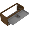 Mexen Box-A cabinet body for washbasin 100 cm, 2 drawers, walnut - 91AX0-1000-470-2-86