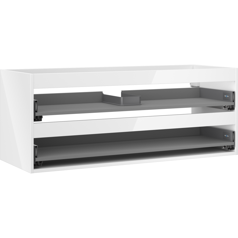 Mexen Box-A 120 cm Cabinet Base, 2 Drawers, Glossy White - 91AX0-1200-470-2-00
