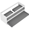 Mexen Box-A cabinet body for under-sink 120 cm, 2 drawers, white matte - 91AX0-1200-470-2-01