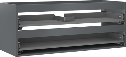Mexen Box-A cabinet body for washbasin 120 cm, 2 drawers, matte graphite - 91AX0-1200-470-2-66