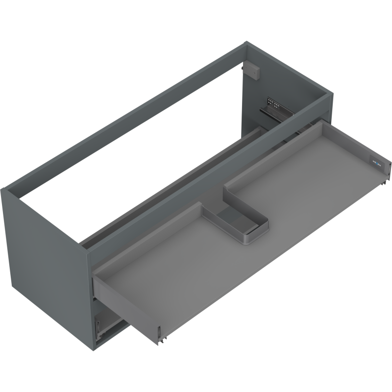 Mexen Box-A cabinet body for washbasin 120 cm, 2 drawers, matte graphite - 91AX0-1200-470-2-66