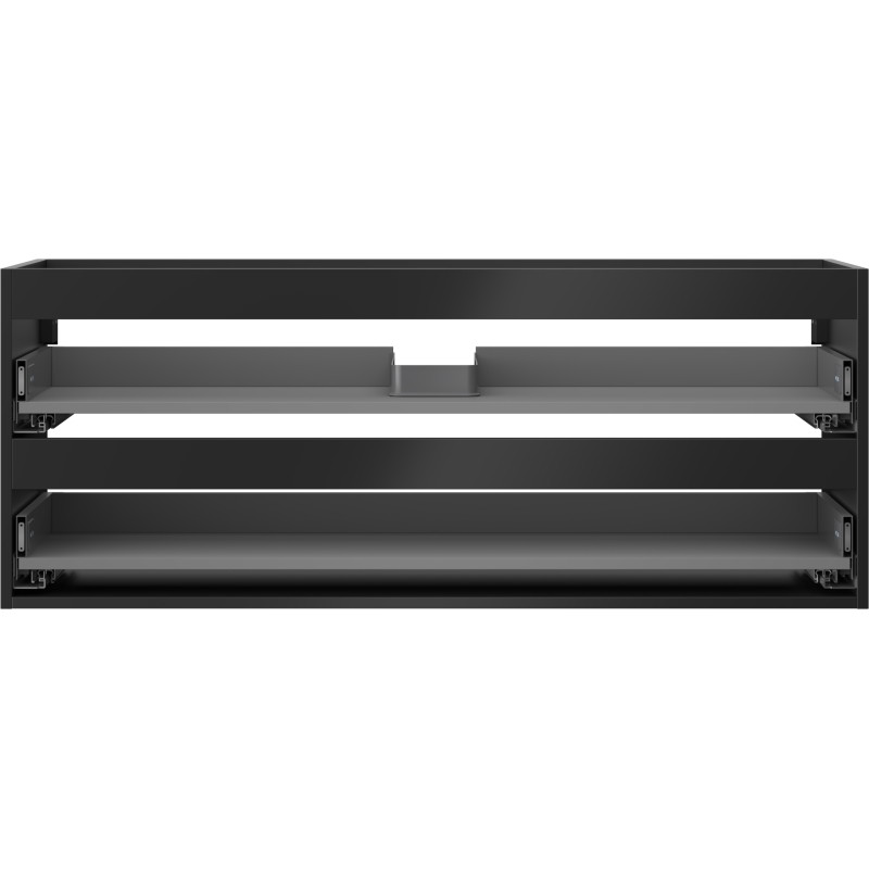 Mexen Box-A cabinet base for under-sink 120 cm, 2 drawers, black matte - 91AX0-1200-470-2-71