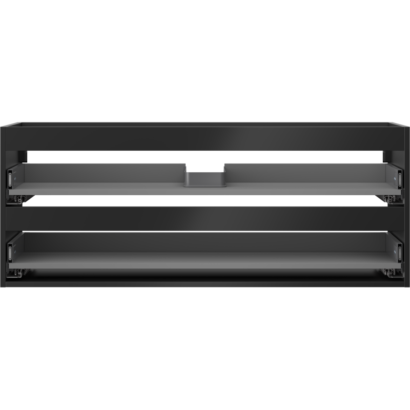 Mexen Box-A Cabinet Body for Washbasin 120 cm, 2 Drawers, Black Matt - 91AX0-1200-470-2-71