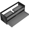 Mexen Box-A cabinet corpus for washbasin 120 cm, 2 drawers, black gloss - 91AX0-1200-470-2-70