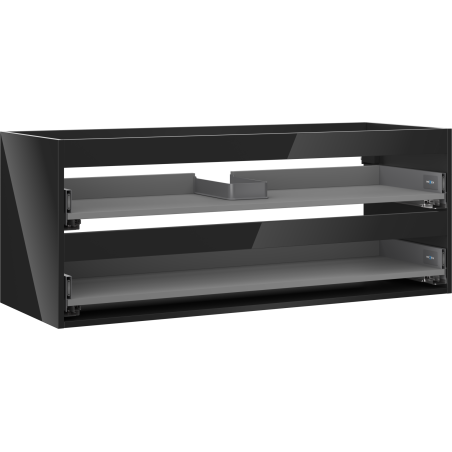 Mexen Box-A body 120 cm vanity cabinet, 2 drawers, black gloss - 91AX0-1200-470-2-70