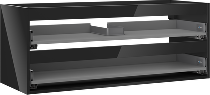Mexen Box-A cabinet corpus for washbasin 120 cm, 2 drawers, black gloss - 91AX0-1200-470-2-70