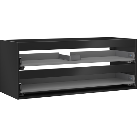Mexen Box-A cabinet base for under-sink 120 cm, 2 drawers, black matte - 91AX0-1200-470-2-71