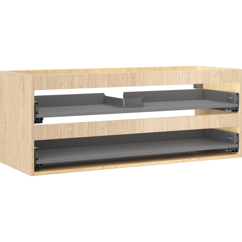Mexen Box-A cabinet body for a washbasin 120 cm, 2 drawers, oak - 91AX0-1200-470-2-81