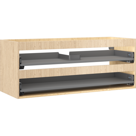 Mexen Box-A cabinet body for a washbasin 120 cm, 2 drawers, oak - 91AX0-1200-470-2-81