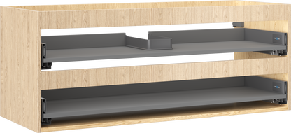 Mexen Box-A cabinet body for a washbasin 120 cm, 2 drawers, oak - 91AX0-1200-470-2-81
