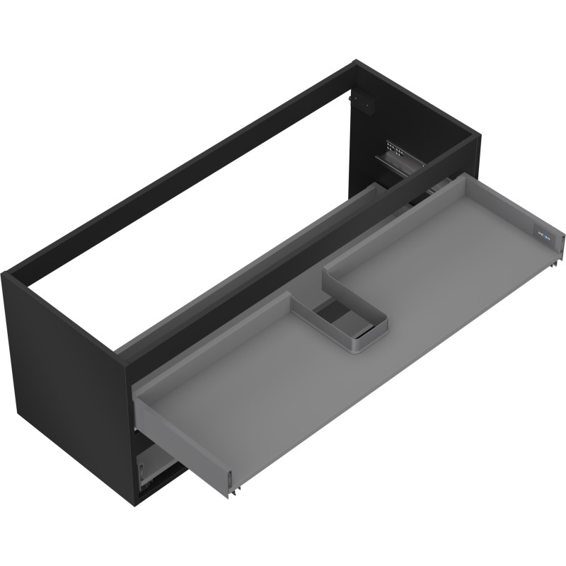 Mexen Box-A cabinet base for under-sink 120 cm, 2 drawers, black matte - 91AX0-1200-470-2-71