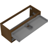 Mexen Box-A cabinet body for washbasin, 120 cm, 2 drawers, walnut - 91AX0-1200-470-2-86
