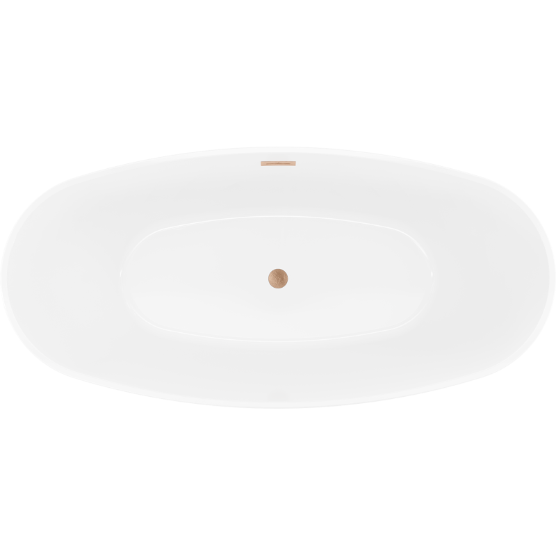 Mexen Lira free-standing bathtub pattern 170 x 80 cm, white/black, brushed copper overflow - 52831708075-65