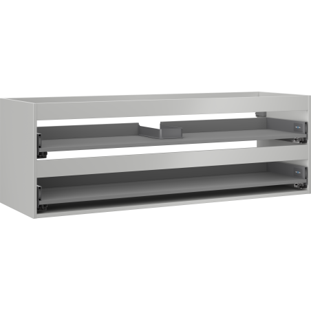 Mexen Box-A cabinet body under-sink 140 cm, 2 drawers, gray matte - 91AX0-1400-470-2-62