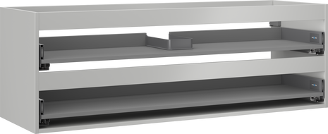 Mexen Box-A cabinet body under-sink 140 cm, 2 drawers, gray matte - 91AX0-1400-470-2-62