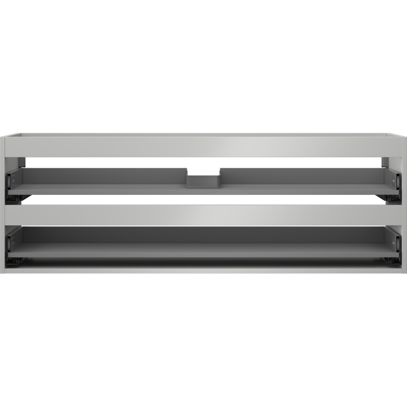 Mexen Box-A Vanity Cabinet Body 140 cm, 2 Drawers, Matte Grey - 91AX0-1400-470-2-62