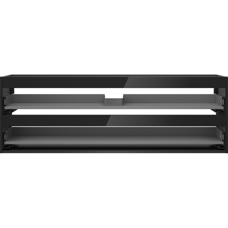 Mexen Box-A cabinet body for washbasin 140 cm, 2 drawers, black gloss - 91AX0-1400-470-2-70